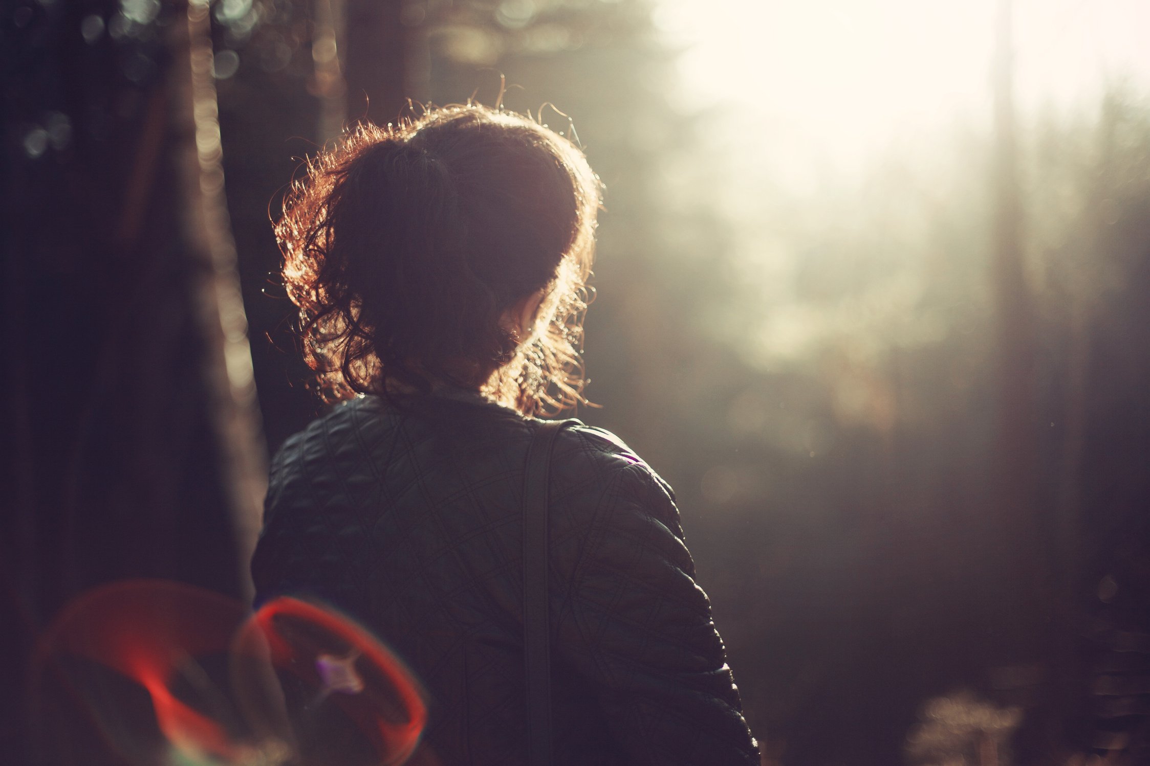 Woman in the Forest Alone